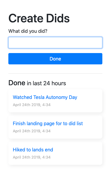 Screenshot of iPhone App