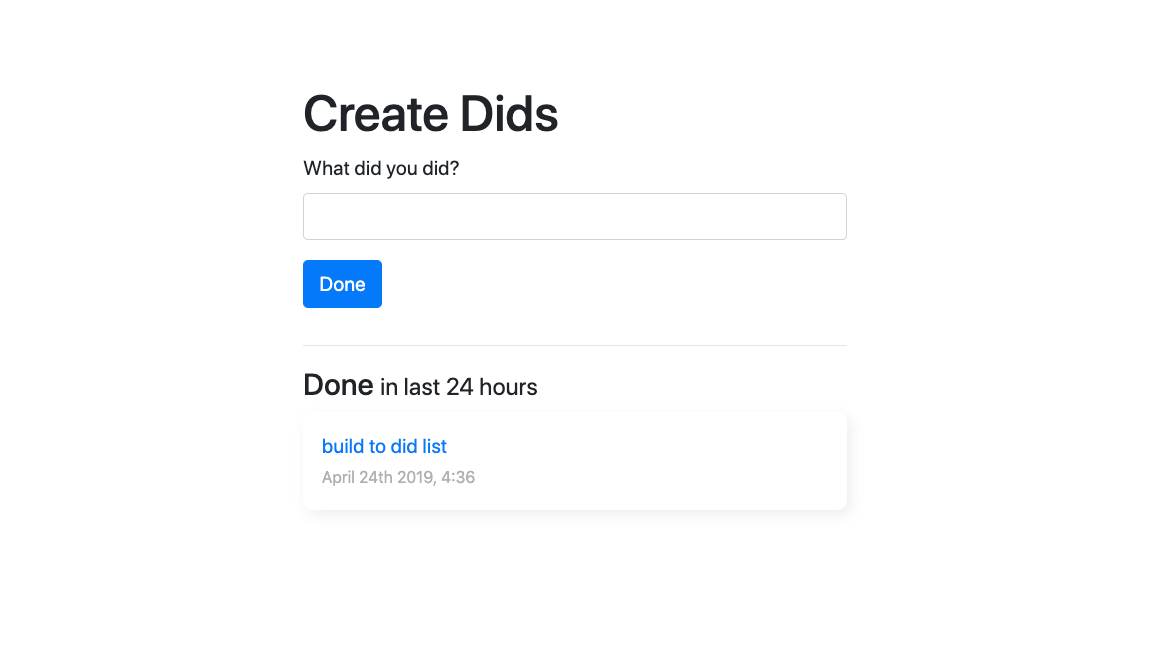 Screenshot of App in Browser